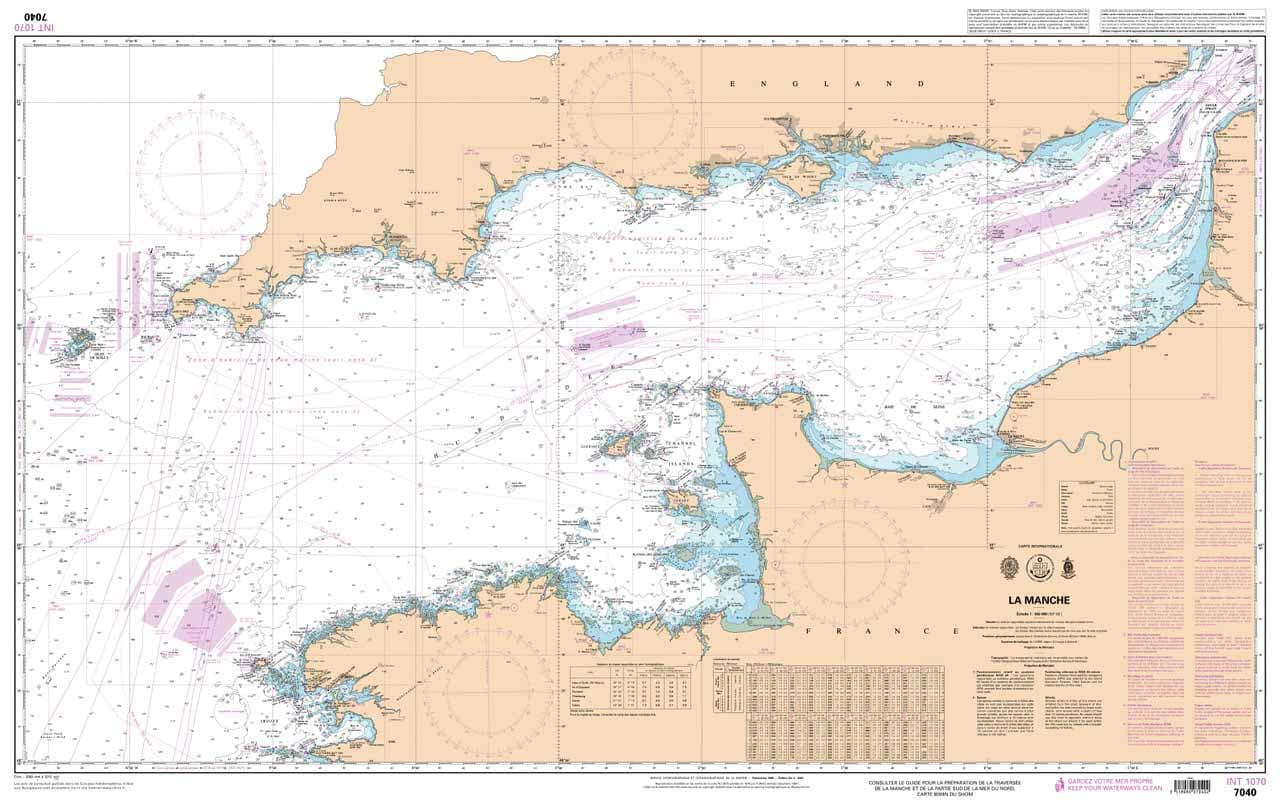 Carte marine de la Manche